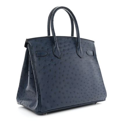 Hermes Ostrich Birkin 30 Bleu Roi 3 of 10
