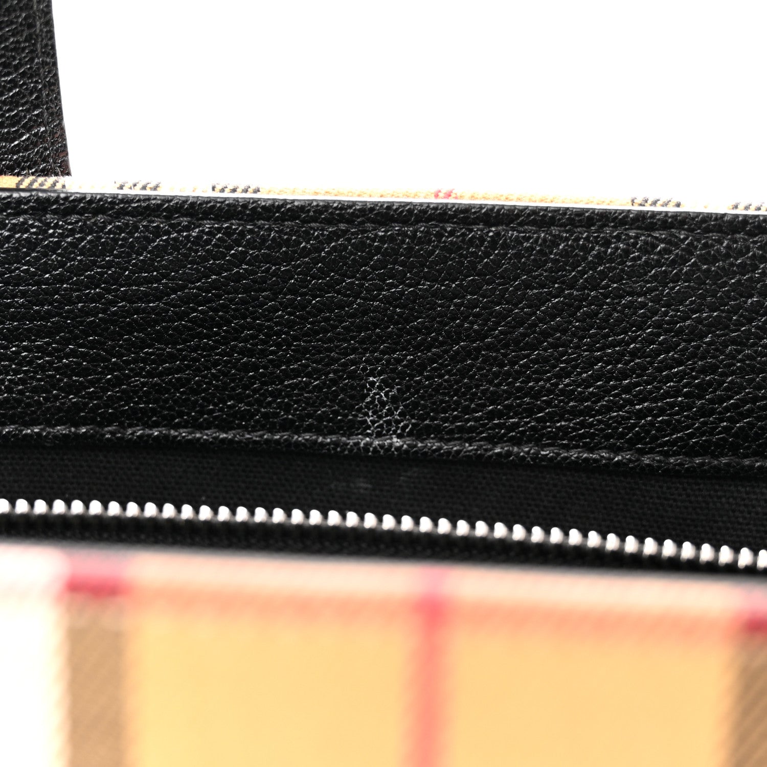 Burberry Goatskin Vintage Check Medium Banner Tote Black 15 of 15