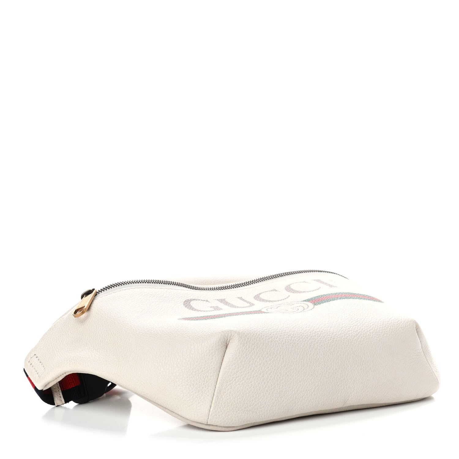 Gucci Grained Calfskin Logo Belt Bag White 3 of 4