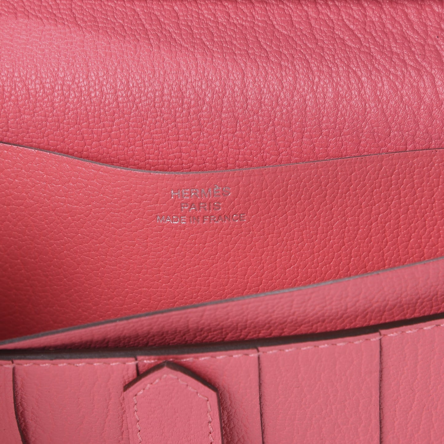 Chevre Mysore Bearn Gusset Wallet Rose Lipstick