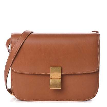 Celine Smooth Calfskin Medium Classic Box Flap Bag Camel 1 of 9