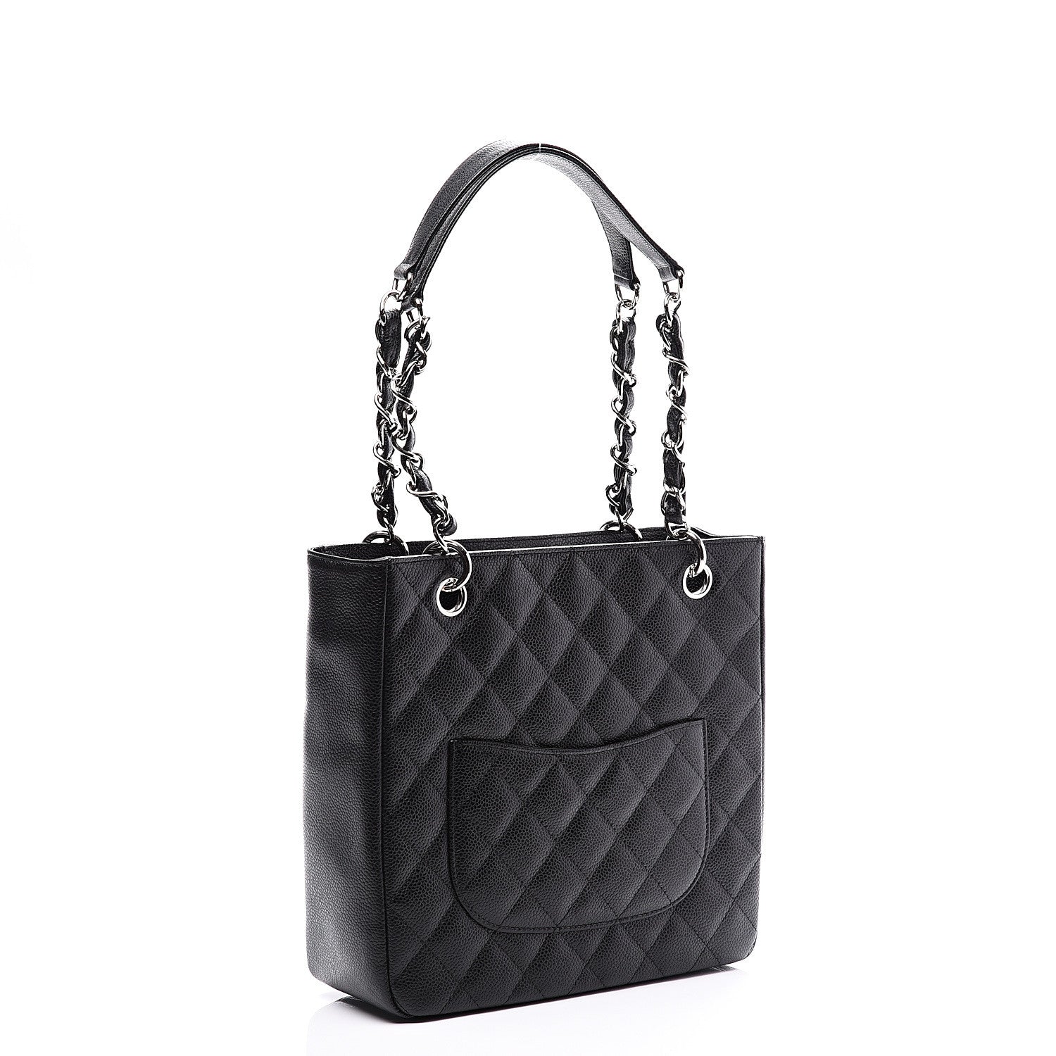 Chanel Caviar Quilted Petit Shopping Tote PST Black 2 of 10