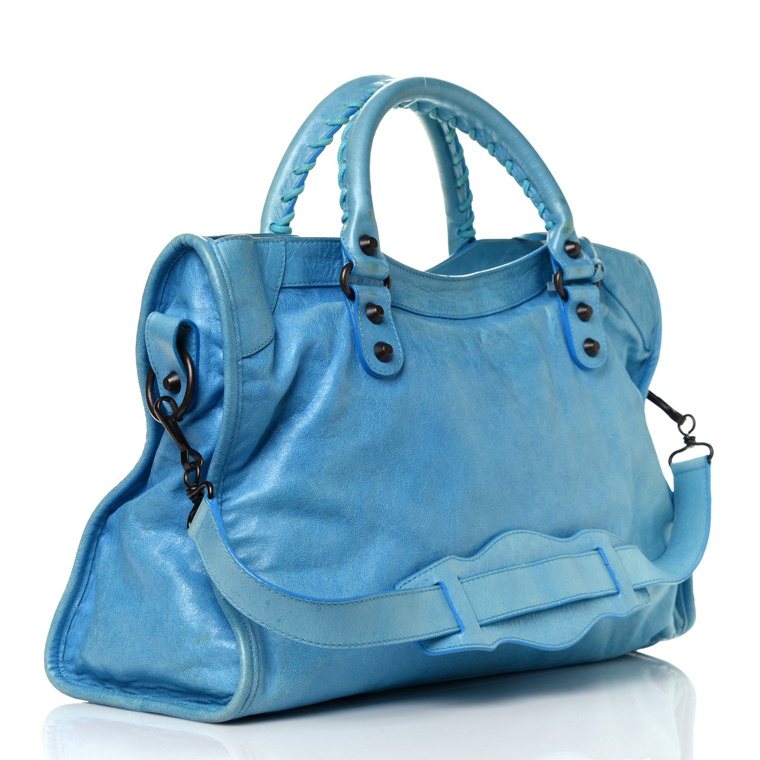 Balenciaga Agneau Classic Hardware City Bleu Paon 2 of 12