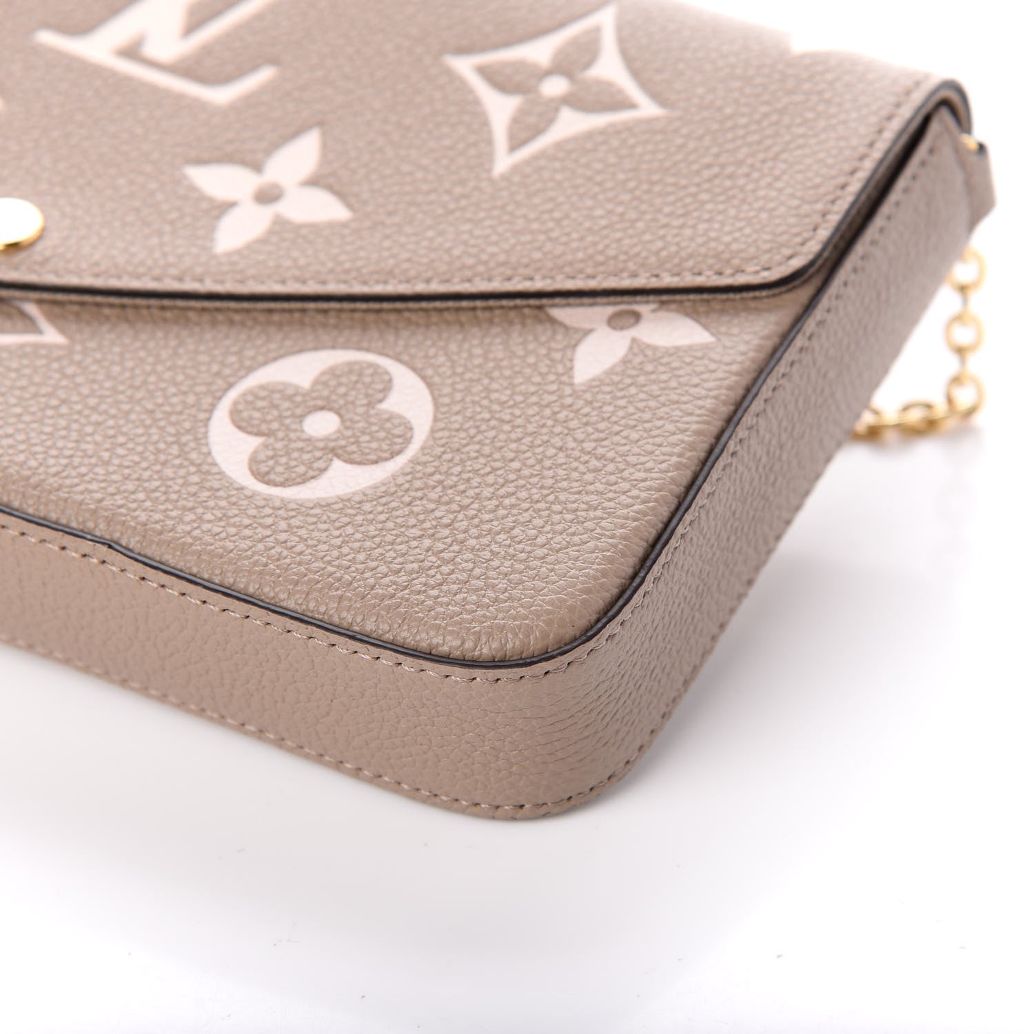 Louis Vuitton Empreinte Monogram Giant Felicie Pochette Tourterelle Creme 8 of 8