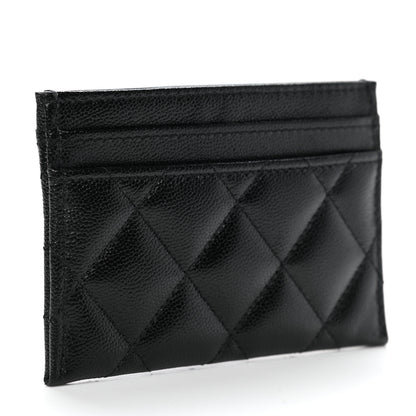 Chanel Caviar Quilted Studded CC Card Holder Black 3 of 9