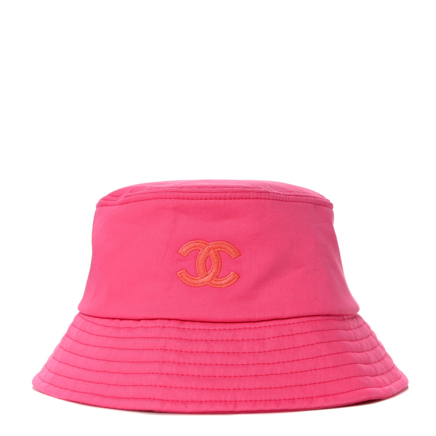 Chanel Canvas CC Bucket Hat M Fuchsia Orange 1 of 6