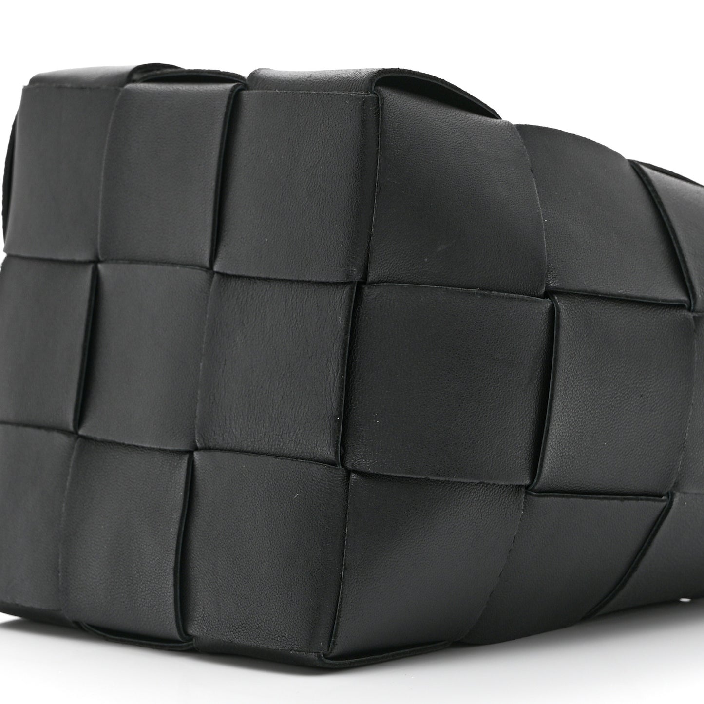 Nappa Maxi Intrecciato Cassette Bucket Bag Black