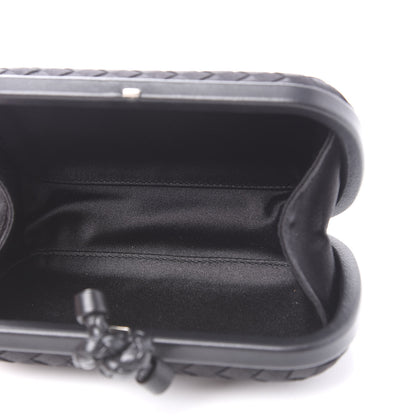 Bottega Veneta Satin Intreccio Impero Knot Clutch Black 4 of 9