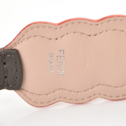 Fendi Vitello Dolce Nappa Hypnoteyes Bi-Color Scalloped Spike Studded Strap You Carbone Plaster White Multicolor 6 of 7