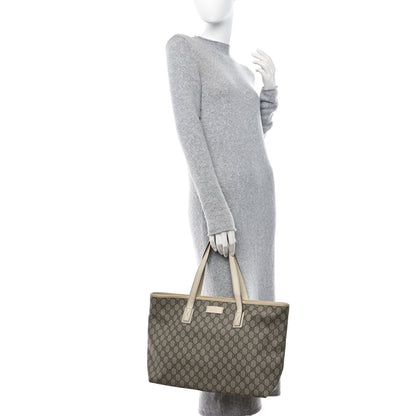 Gucci GG Supreme Monogram Medium Zippered Shopping Tote Off White 2 of 11