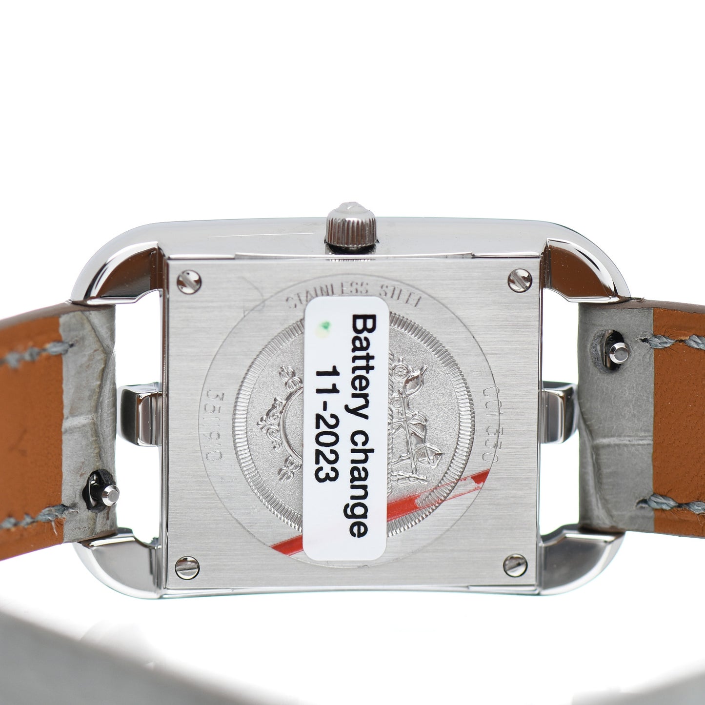 Stainless Steel Alligator Diamond Bezel 23mm Cape Cod Double Tour Chaine d'Ancre Joaillier Quartz Watch Gris Perle