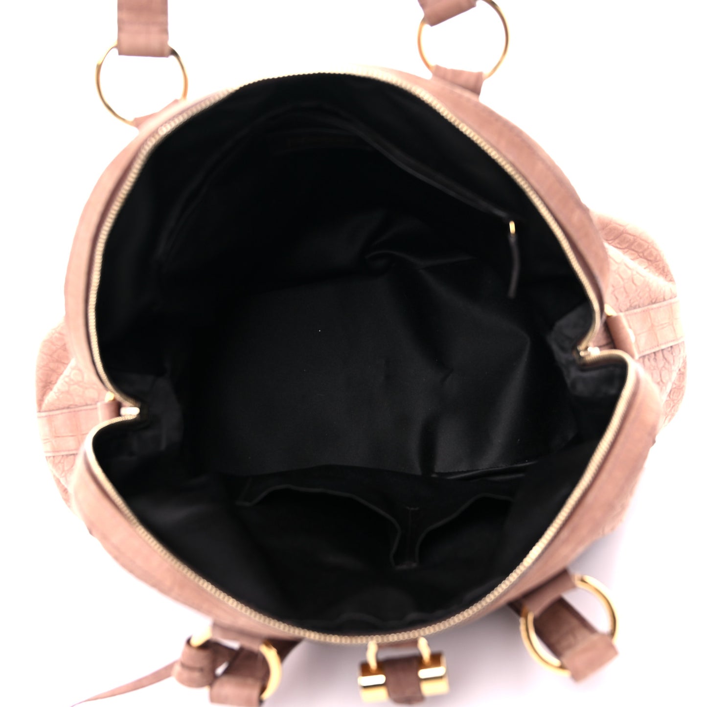 Nubuck Crocodile Embossed Oversized Muse Brown