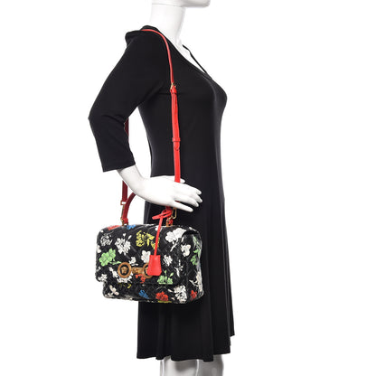 Versace Napa Print Bouquet Quilted Icon Dual Carry Bag Black Multicolor 2 of 10