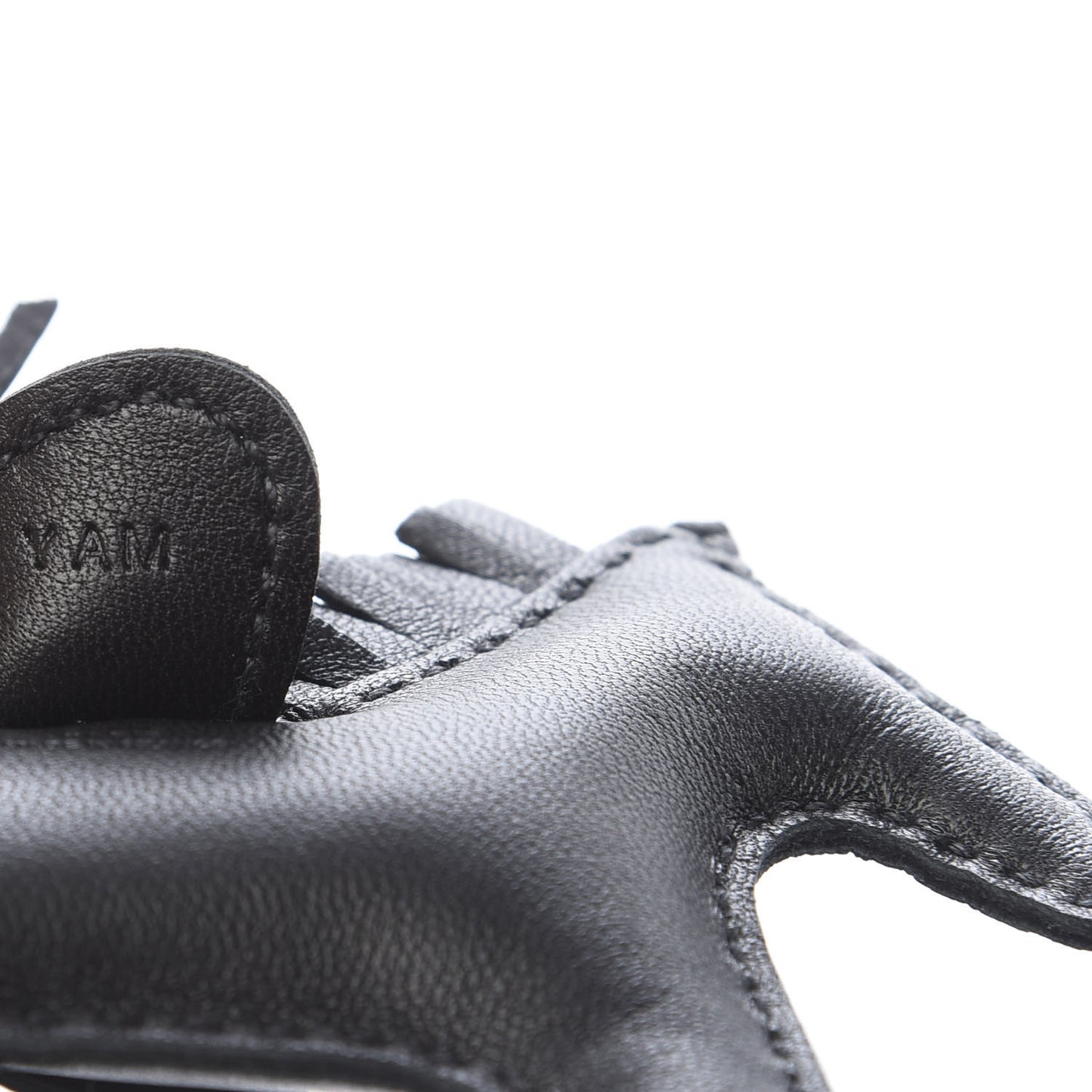 Milo Lambskin Grigri Rodeo Horse Bag Charm PM So Black