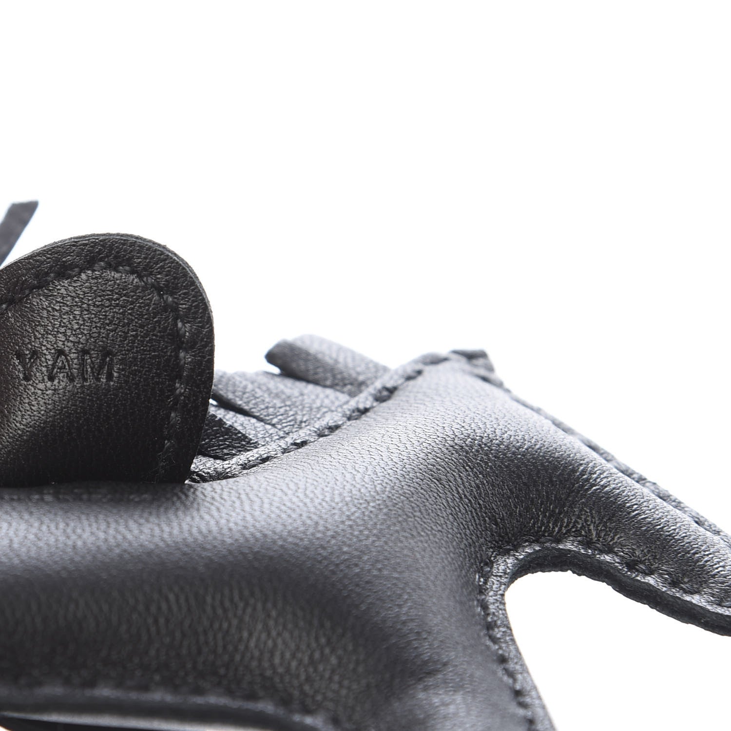 Hermes Milo Lambskin Grigri Rodeo Horse Bag Charm PM So Black 4 of 5