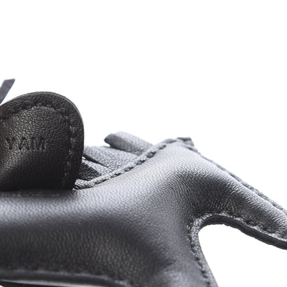 Hermes Milo Lambskin Grigri Rodeo Horse Bag Charm PM So Black 4 of 5