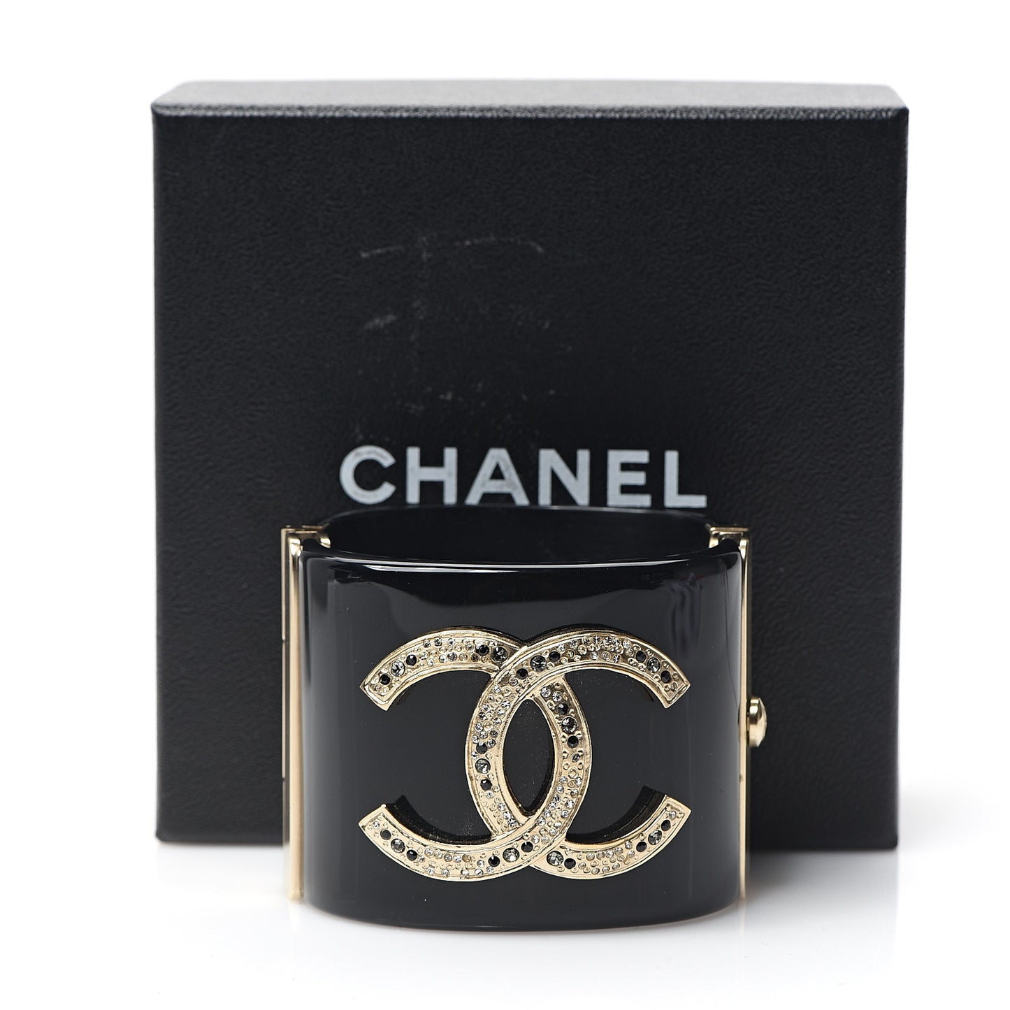 Resin Crystal CC Cuff Black Gold