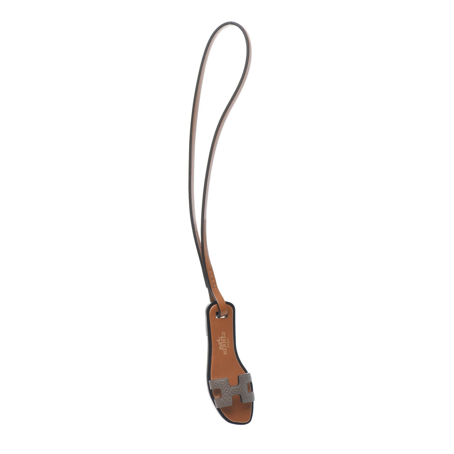 Epsom Butler Calfskin Hunter Oran Nano Bag Charm Etoupe