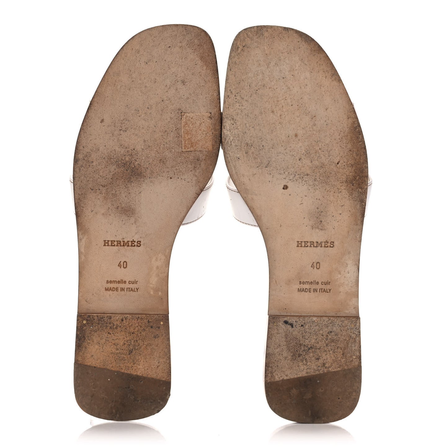 Box Calfskin Oran Sandals 40 White