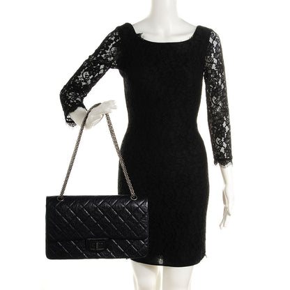 Chanel Aged Calfskin Quilted 2.55 Reissue 227 Flap Dark Navy 2 of 9