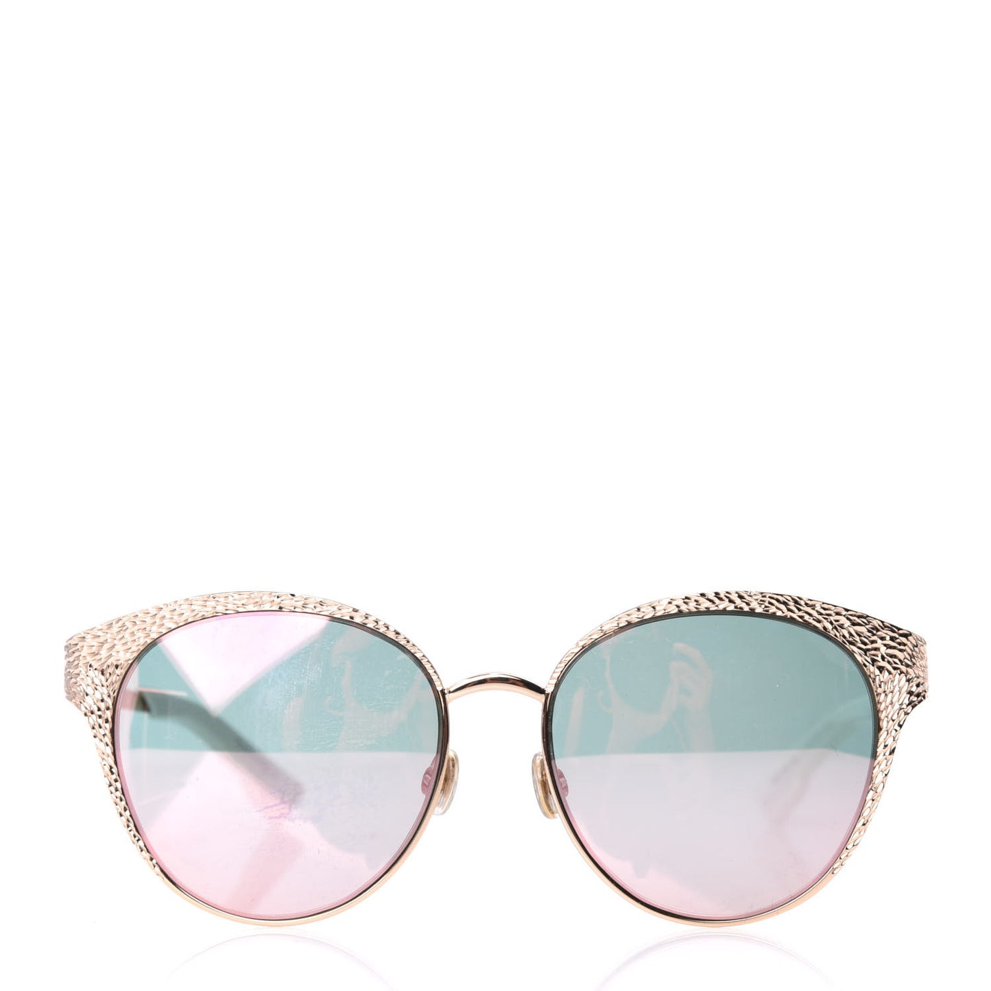 Metal Mirrored Unique Limited Edition Sunglasses Gold