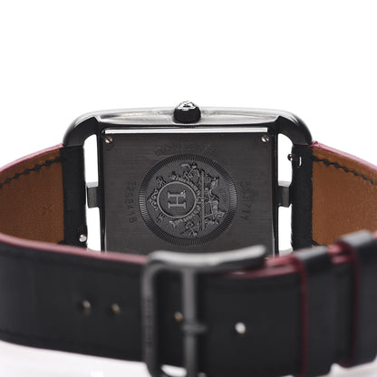 Hermes PVD Stainless Steel Barenia 29mm Cape Cod Quartz Watch Noir 5 of 11