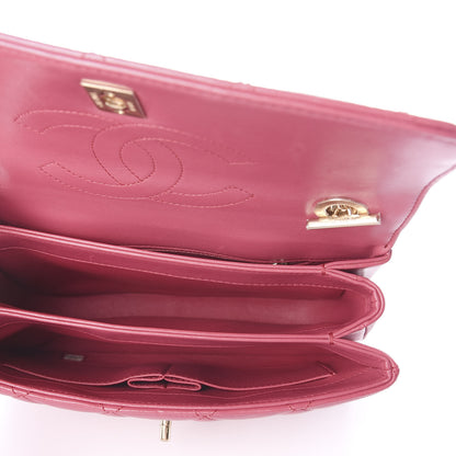 Chanel Lambskin Quilted Small Trendy CC Dual Handle Bag Dark Pink 5 of 10