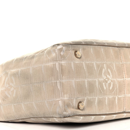 Chanel Metallic Nylon Small Travel Tote Beige 9 of 10