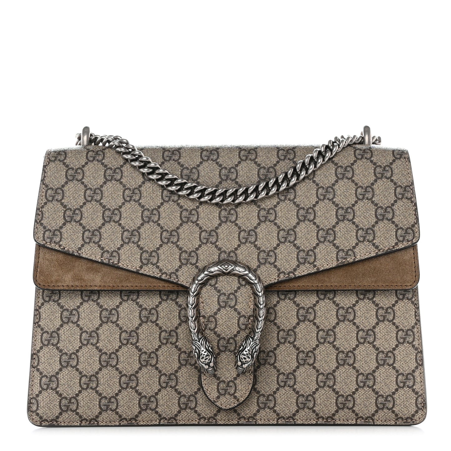 GG Supreme Monogram Medium Dionysus Shoulder Bag Taupe