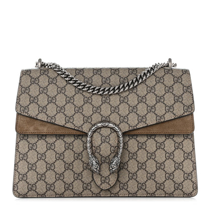 Gucci GG Supreme Monogram Medium Dionysus Shoulder Bag Taupe 1 of 12