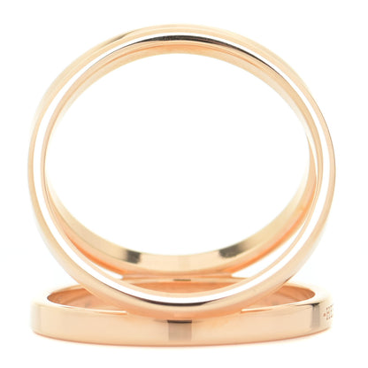 Hermes Permabrass Rose Gold Plated Trio Scarf Ring 4 of 6