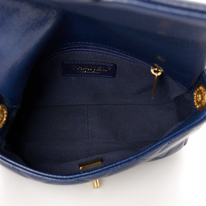 Chanel Caviar Quilted Small Twist Your Buttons Flap Blue 5 of 11