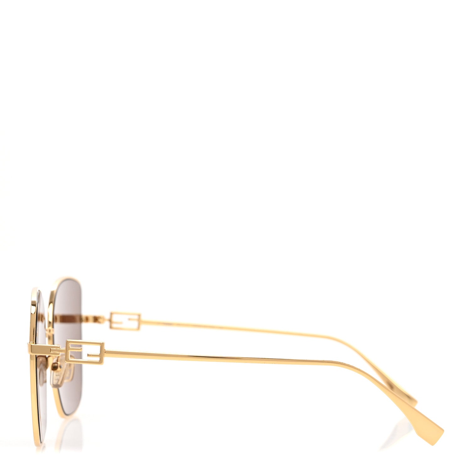 Fendi Metal Square Sunglasses FF40013U Gold Brown 3 of 8