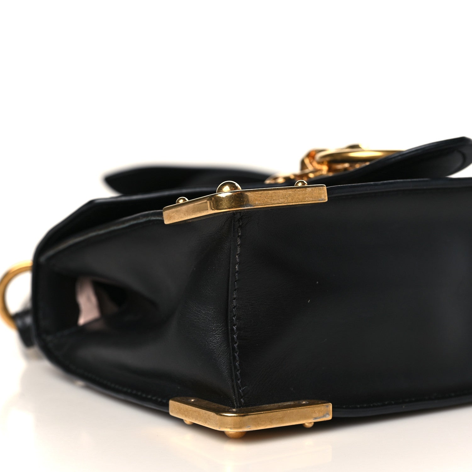 Prada Antic Soft Saffiano Lions Head Cahier Shoulder Bag Black 7 of 8