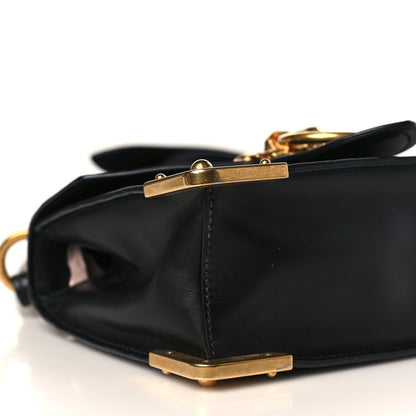 Prada Antic Soft Saffiano Lions Head Cahier Shoulder Bag Black 7 of 8