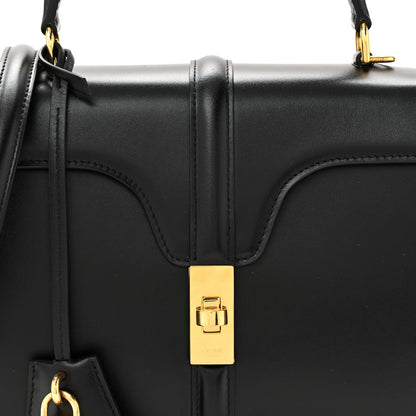 Celine Satinated Calfskin Small 16 Top Handle Bag Black 9 of 11