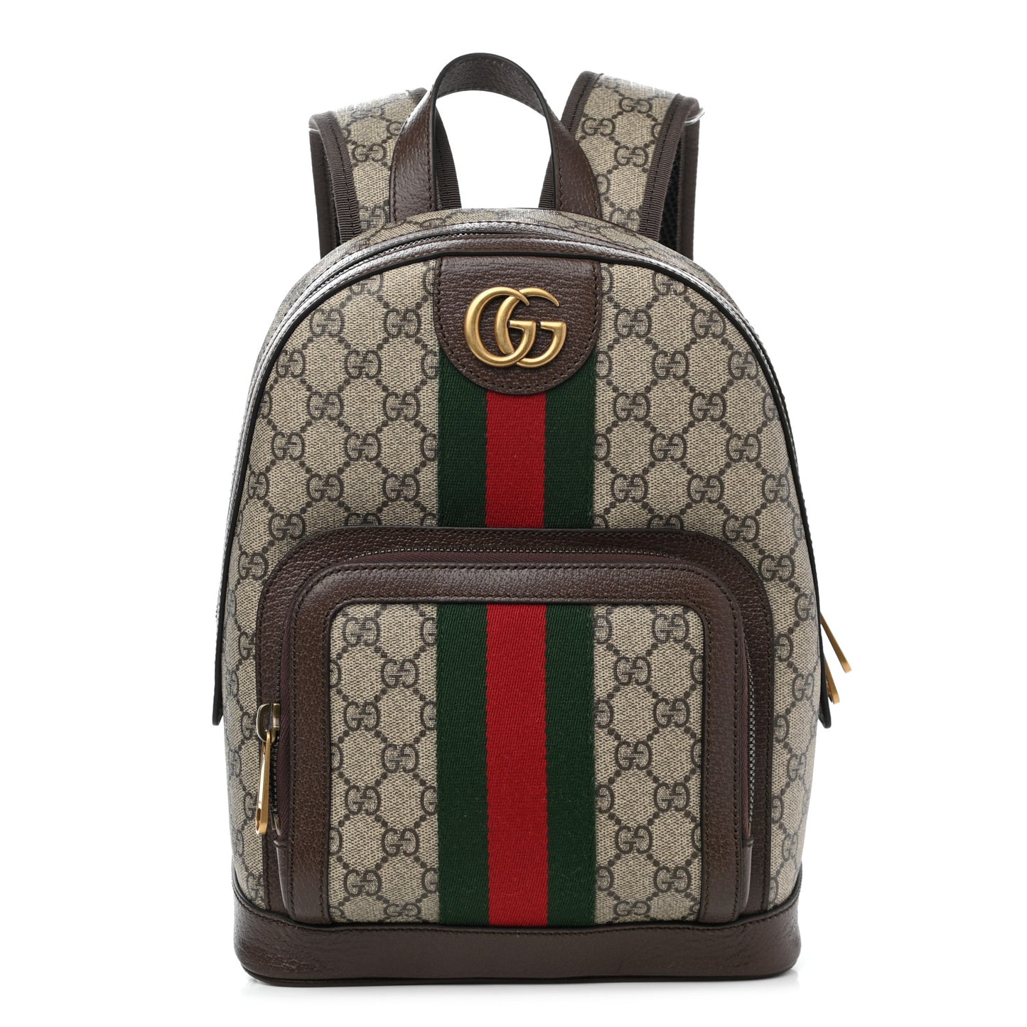 GG Supreme Monogram Calfskin Web Small Ophidia Day Backpack Beige Ebony New Acero