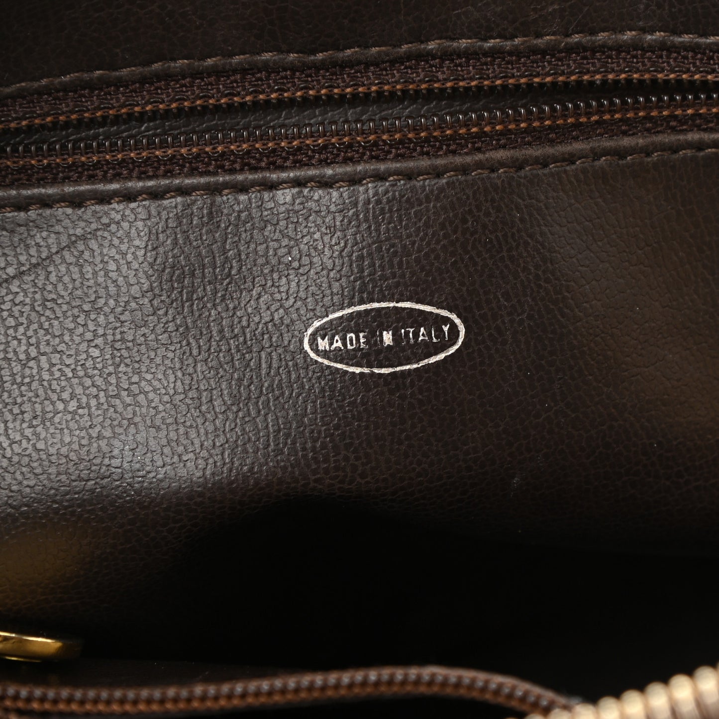 Lambskin Quilted Shoulder Bag Brown