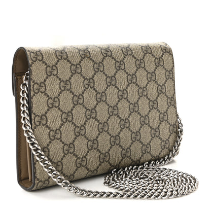 Gucci GG Supreme Monogram Mini Dionysus Chain Wallet Beige Taupe 3 of 10