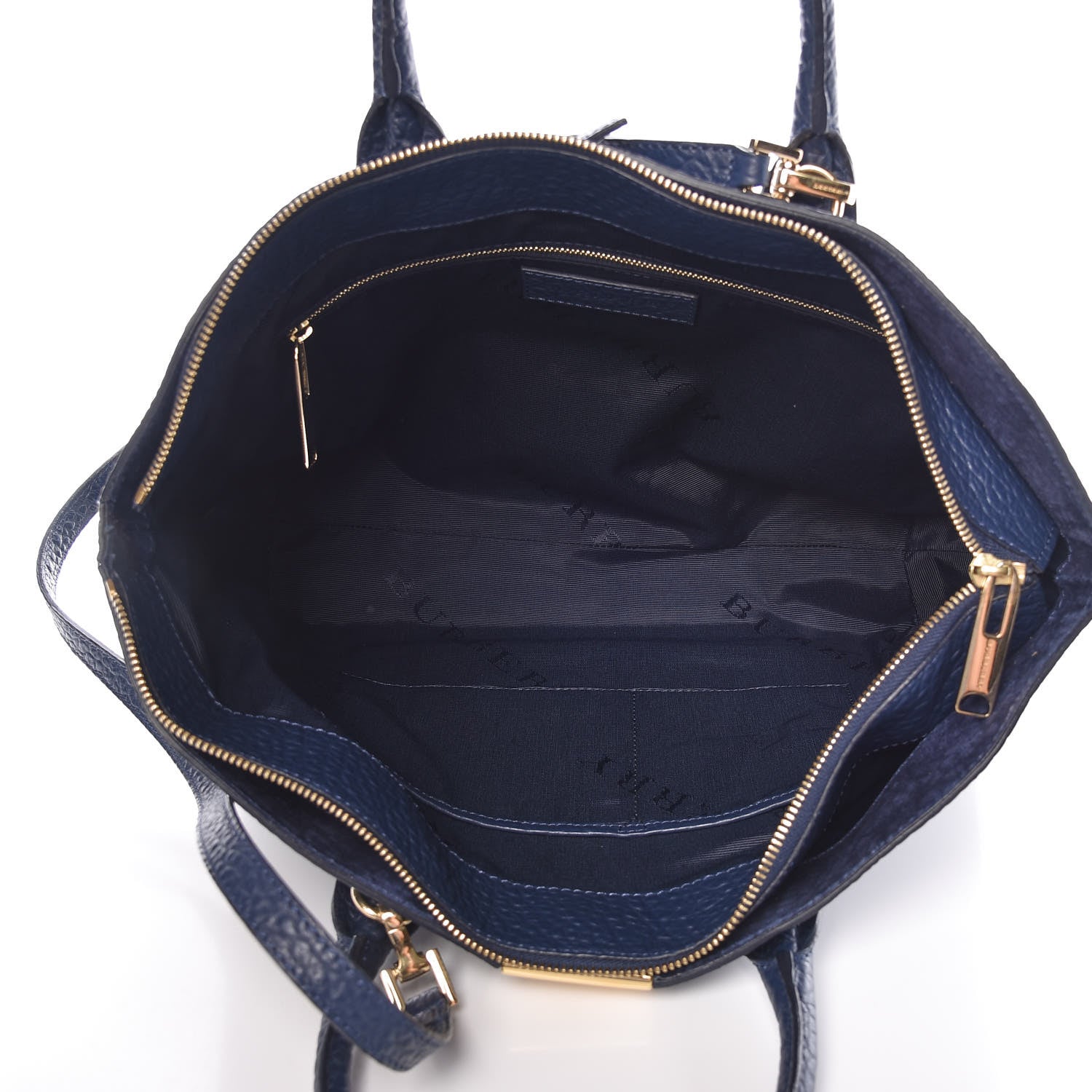 Burberry Heritage Grain Check Embossed Medium Dewsbury Tote Blue Carbon 7 of 13