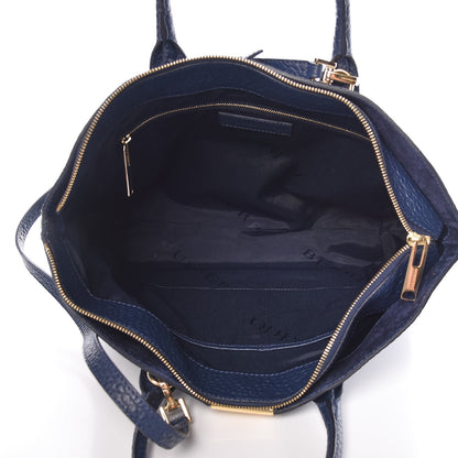Burberry Heritage Grain Check Embossed Medium Dewsbury Tote Blue Carbon 7 of 13