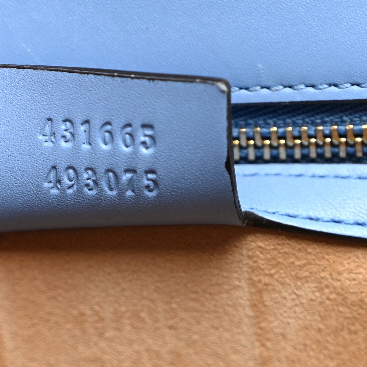 Gucci Calfskin Embroidered Medium Sylvie Top Handle Bag Clear Sky Blue 7 of 13