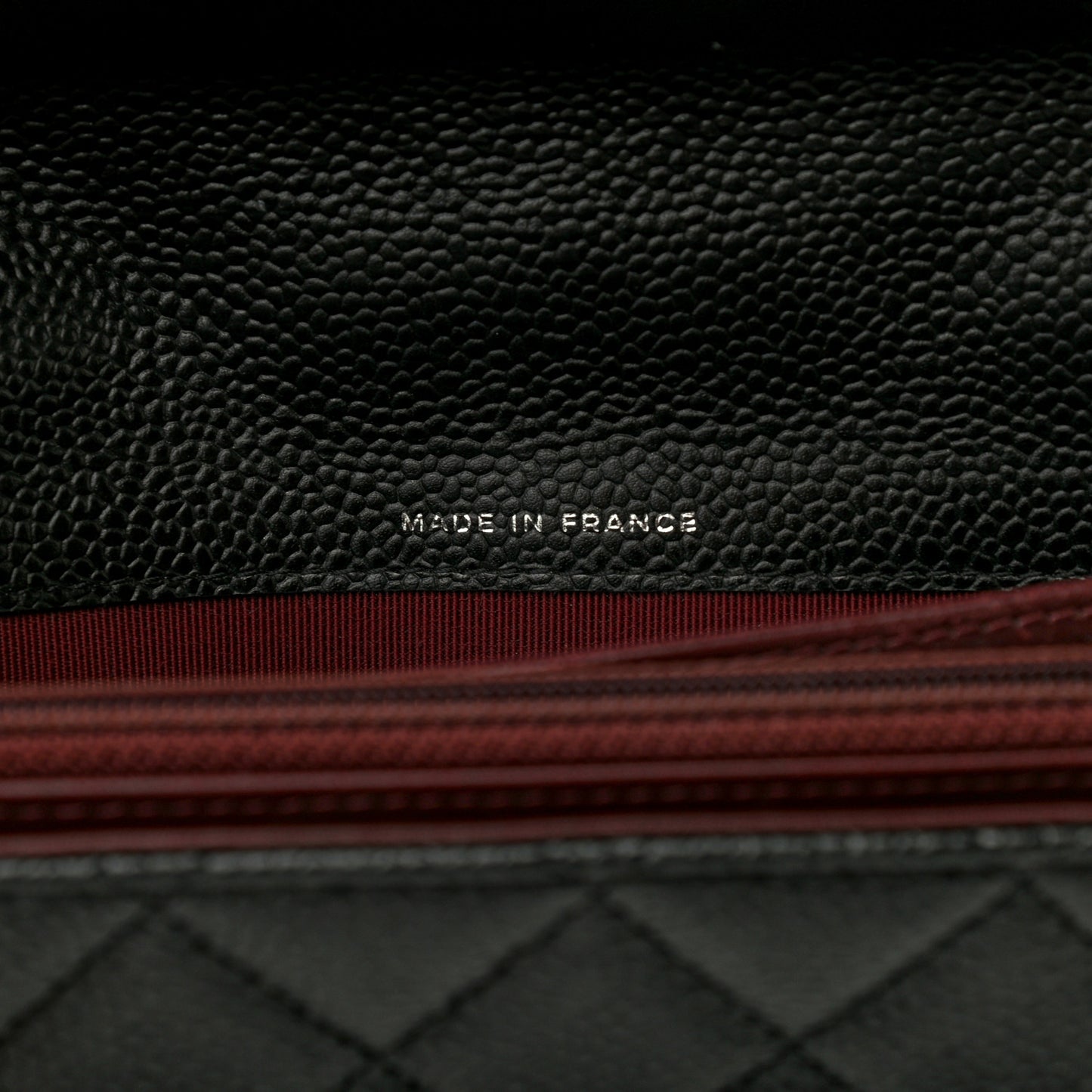 Caviar Quilted Large Flap Wallet Black