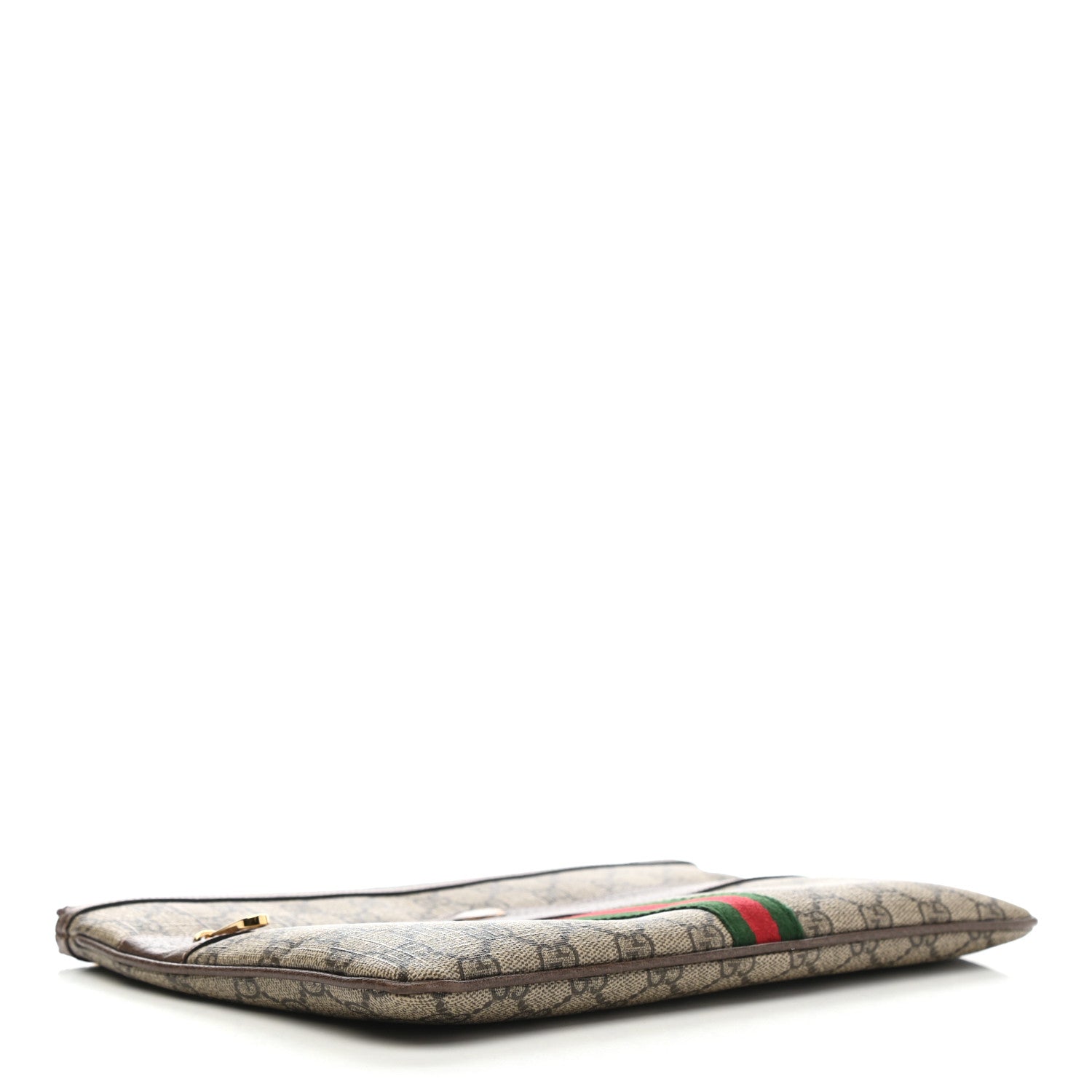Gucci GG Supreme Monogram Large Ophidia Pouch Clutch Brown 4 of 8