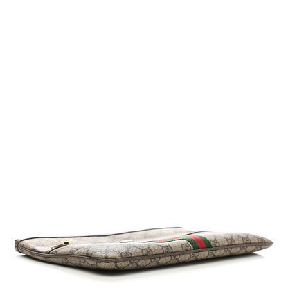 Gucci GG Supreme Monogram Large Ophidia Pouch Clutch Brown 4 of 8
