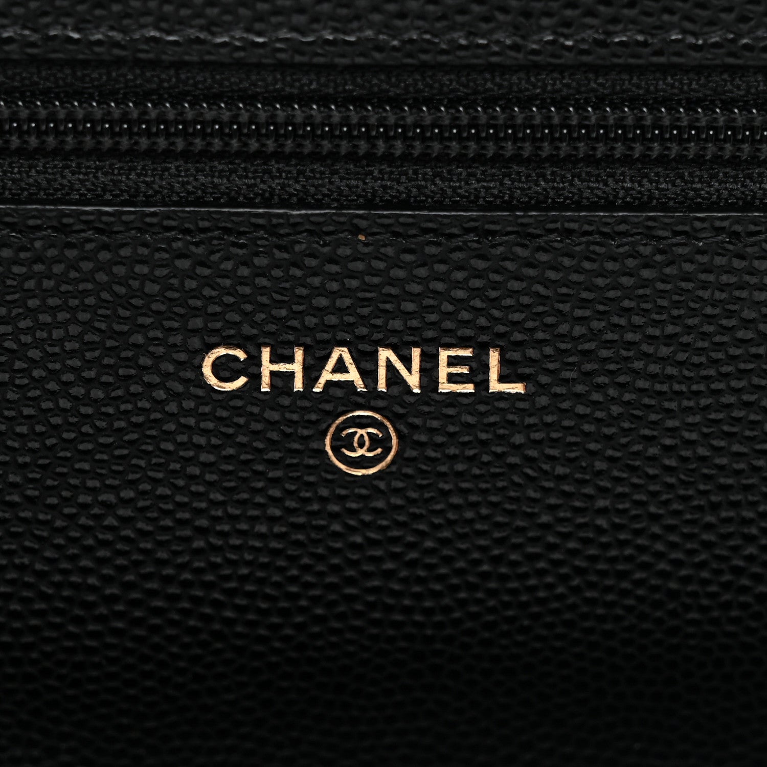 Chanel Caviar Quilted Crystal CC Wallet On Chain WOC Black 6 of 11