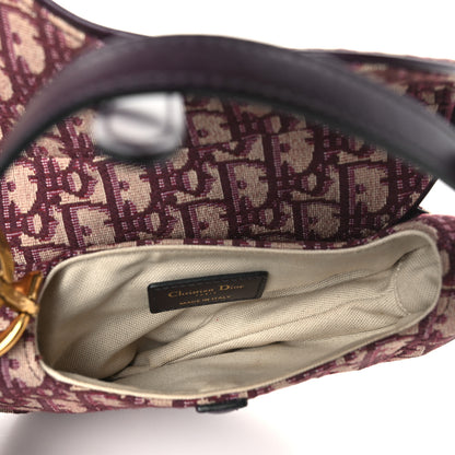 Christian Dior Oblique Mini Saddle Bag Burgundy 5 of 10