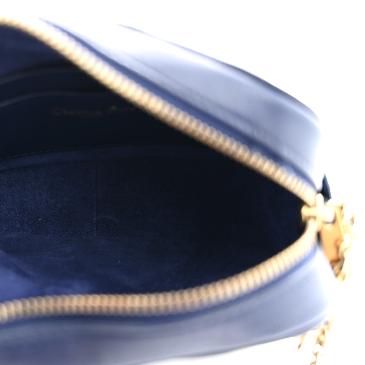 Christian Dior Lambskin Cannage Studded Lady Dior Camera Case Pouch Blue 5 of 11
