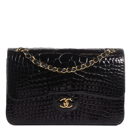Chanel Alligator Jumbo Double Flap Black 1 of 8