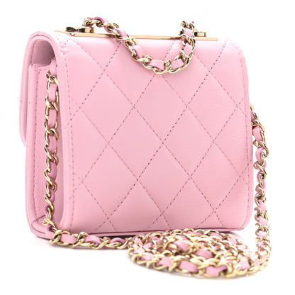 Chanel Lambskin Quilted Mini Trendy CC Clutch With Chain Pink 3 of 10